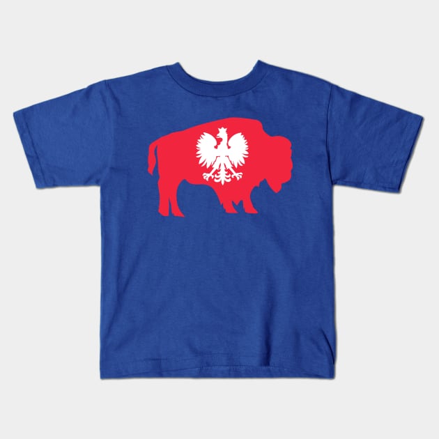 Polish Buffalo NY Polish American Buffalo Dyngus Day Kids T-Shirt by PodDesignShop